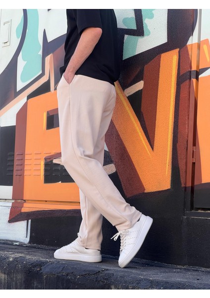 Yeni Sezon Rahat Kalıp Esnek Kumaş Beli Lastikli Baggy Jogger Pantolon modelleri
