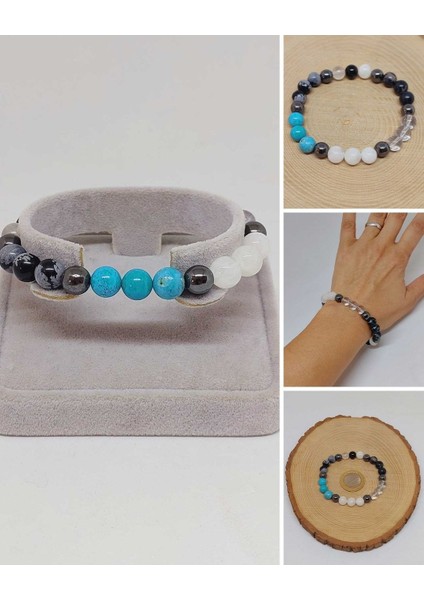Akrep Burcu Doğal Taş 8mm Unisex Bileklik (55736)