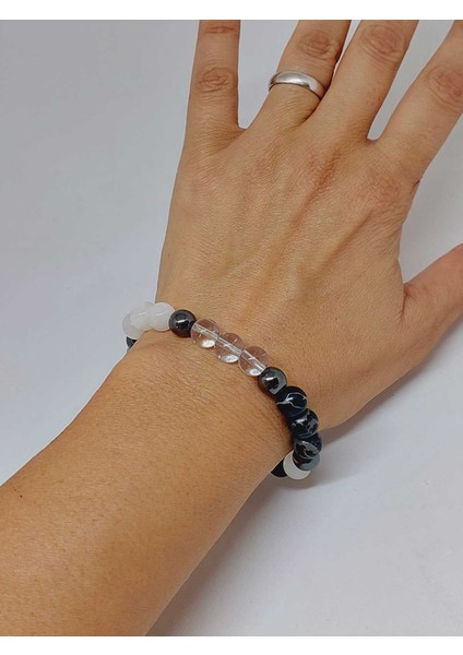 Akrep Burcu Doğal Taş 8mm Unisex Bileklik (55736) modelleri