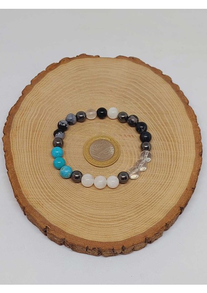 Akrep Burcu Doğal Taş 8mm Unisex Bileklik (55736) fırsatları