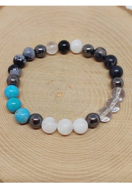 Akrep Burcu Doğal Taş 8mm Unisex Bileklik (55736) indirimleri