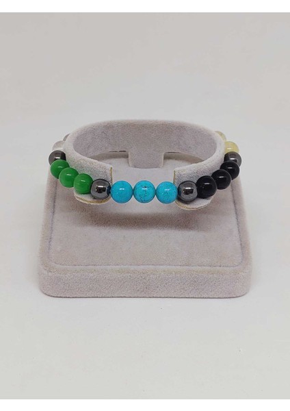 Aslan Burcu Doğal Taş 8mm Unisex Bileklik (55742) modelleri
