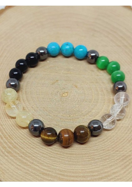 Aslan Burcu Doğal Taş 8mm Unisex Bileklik (55742) indirimleri