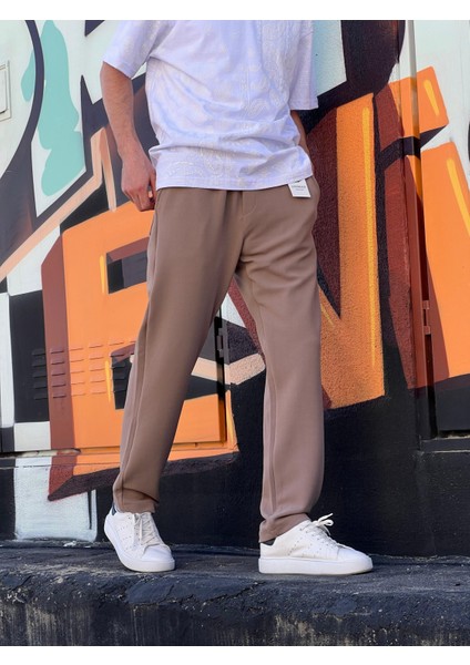 Yeni Sezon Rahat Kalıp Esnek Kumaş Beli Lastikli Baggy Jogger Pantolon fiyatları