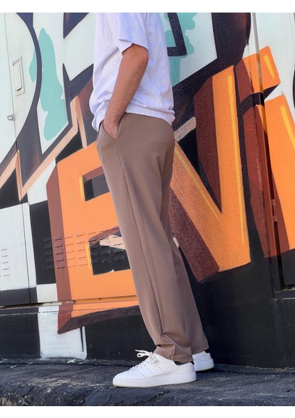 Yeni Sezon Rahat Kalıp Esnek Kumaş Beli Lastikli Baggy Jogger Pantolon indirimleri