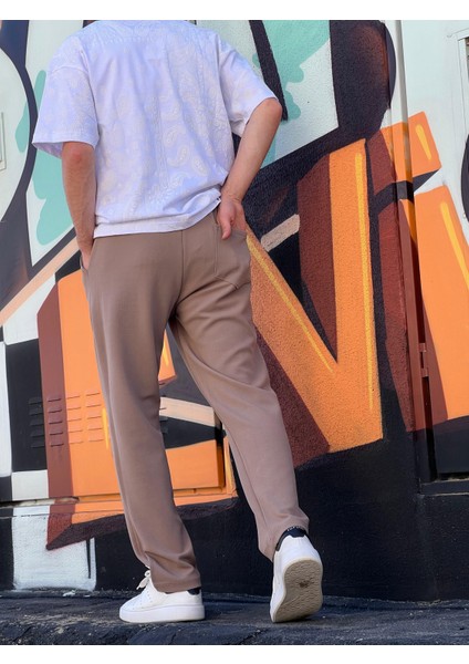 Yeni Sezon Rahat Kalıp Esnek Kumaş Beli Lastikli Baggy Jogger Pantolon modelleri