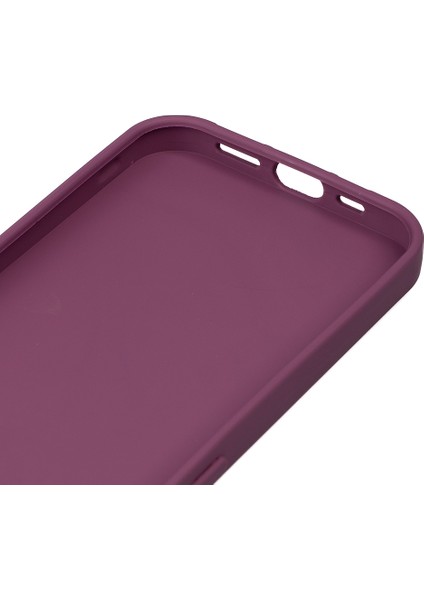 iPhone 15 Plus Uyumlu Kılıf Biye Silikon-Mor modelleri
