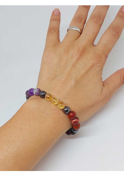Koç Burcu Doğal Taş 8mm Unisex Bileklik (55750) modelleri