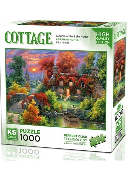 Ks Games Autumn At The Lake House Puzzle 1000 Parça