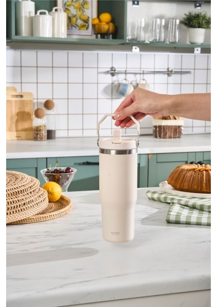 Star Ice Çelik Sızdırmaz Termos 860 ml Bej fırsatları