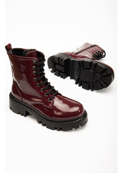 Bordo Rugan Bağcıklı Fermuarlı Günlük Kadın Bot fırsatları