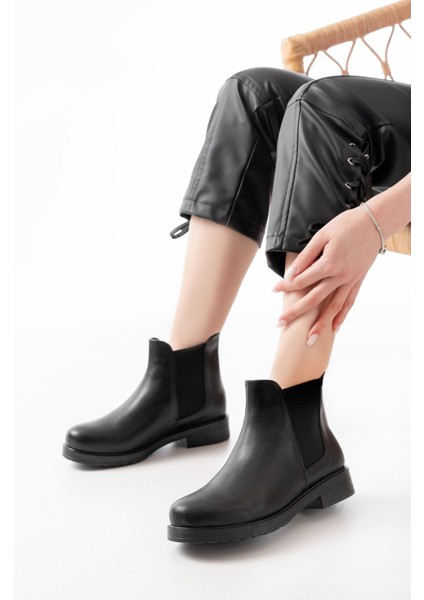 165-230 Siyah Lastikli Günlük Kadın Bot fiyatları