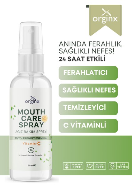 Vitamin C Ağız Bakım Spreyi - Anında Ağız Kokusu Giderici, Ferah ve Sağlıklı Nefes 50 ml