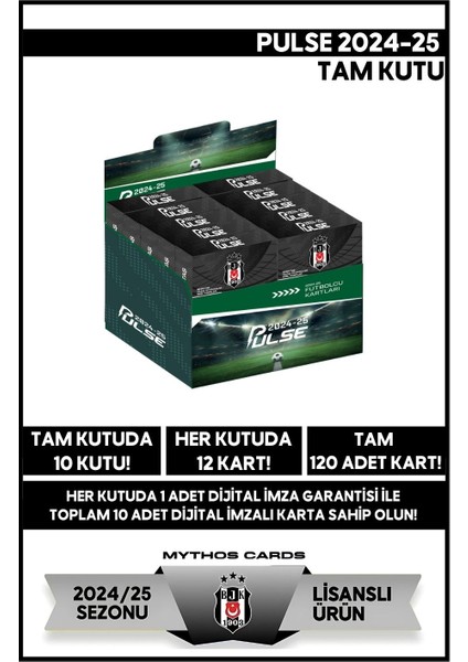 Beşiktaş - Pulse Futbolcu Kartları 2024/25 - Tam Kutu