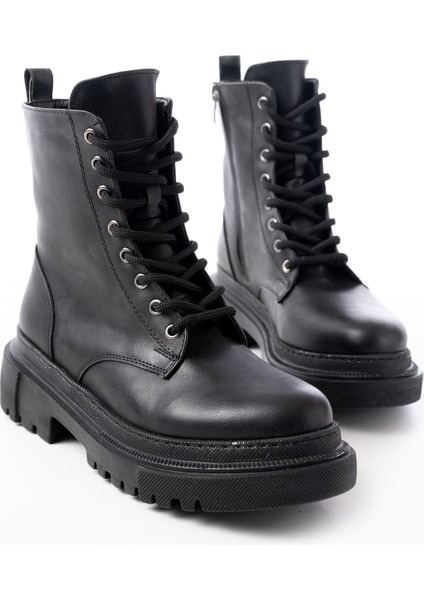 812-356 Siyah Bağcıklı Fermuarlı Günlük Kadın Bot fırsatları