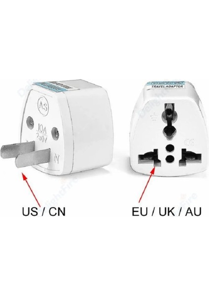 Ingiltere Abd Fiş Adaptörü 2 Pinli Amerikan Avrupa Seyahat Güç Adaptörü Dönüştürücü Elektrik Prizi Beyaz