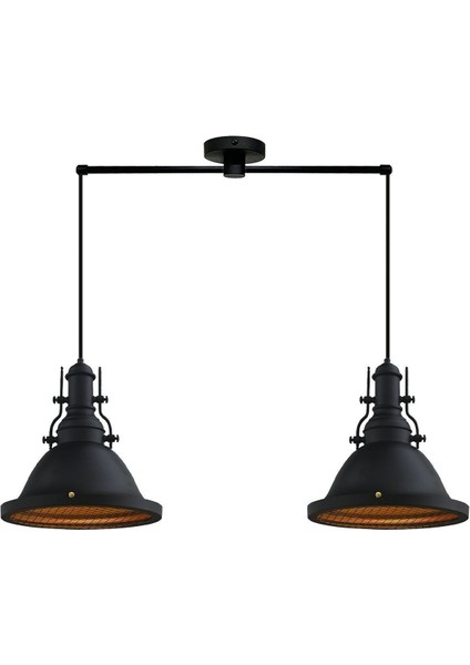 Ikili Spor Siyah Avize Modern Dekoratif Sarkıt Lamba Resatoran Showroom Fitness Ana Okulu Ev modelleri