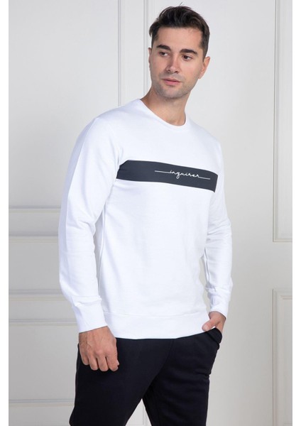 Mecit 2976 Beyaz Iki Ip Örme Spor Model Erkek Pijama Takımı