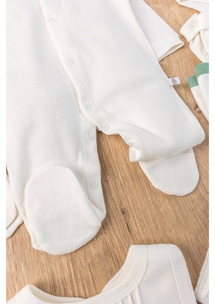 Papyonlu Tulumlu 100% Pamuk 8li Hastane Çıkış Seti fırsatları