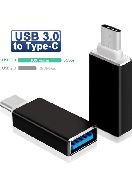 Type C USB 3.1 To USB 3.0 Şarj Data Çevirici Dönüştürücü Adaptör Data Cable Otg Adapter Yüksek Hızlı Otg