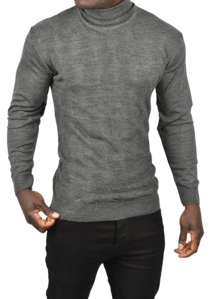 Slim Fit Baklava Desenli Tam Balıkçı Yaka Boğazlı Triko Balıkçı Yaka Kazak 2505507 fırsatları