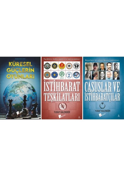 Küresel Güçlerin Oyunları - İstihbarat Teşkilatları - Casuslar ve İstihbaratçılar 3 Kitap