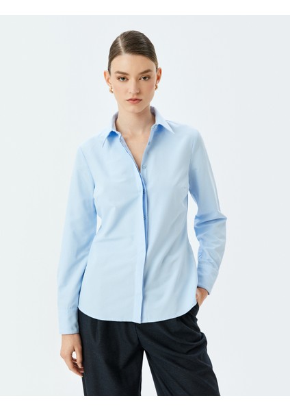 Uzun Kollu Klasik Poplin Gömlek modelleri