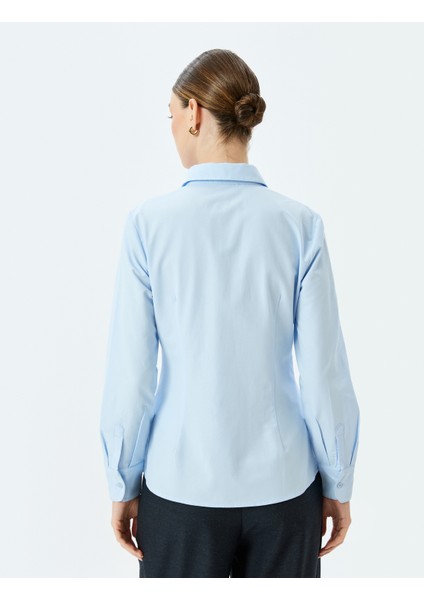 Uzun Kollu Klasik Poplin Gömlek fırsatları