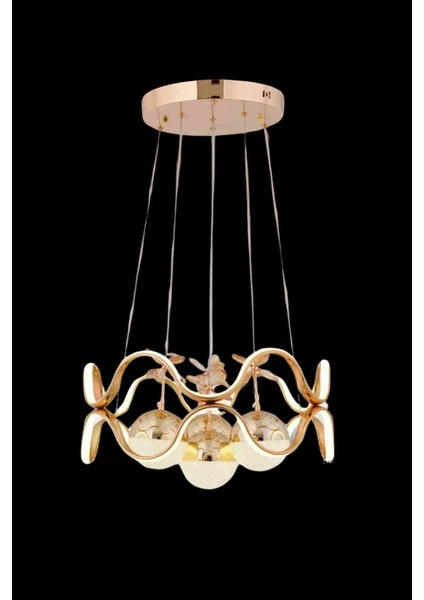 Modern 4 Lü Ledli Gold 3 Renk Sarkıt Avize fırsatları