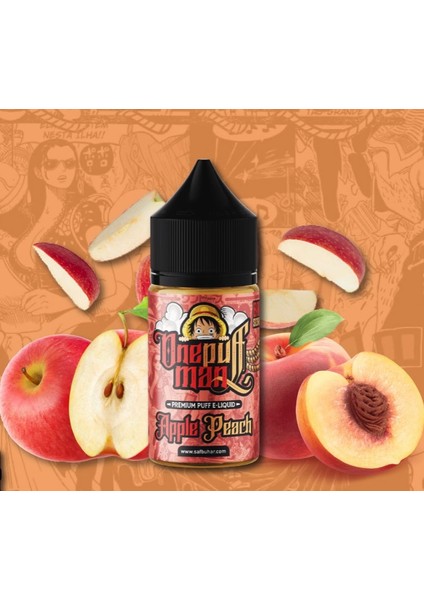 Apple Peach Salt 30ml - 50mg (%5) Premium Puff Likit Aroma