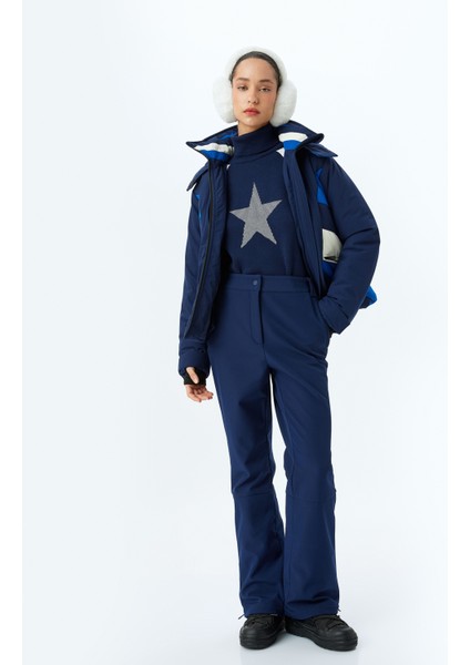 Içi Polarlı Su Geçirmez Yüksek Bel Kayak Pantolonu modelleri