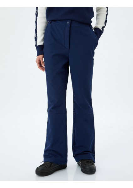 Içi Polarlı Su Geçirmez Yüksek Bel Kayak Pantolonu fırsatları