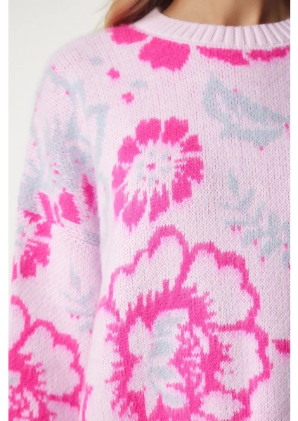 La Lilyum, Çiçek Desen Şardonlu Kadın Kazak fırsatları