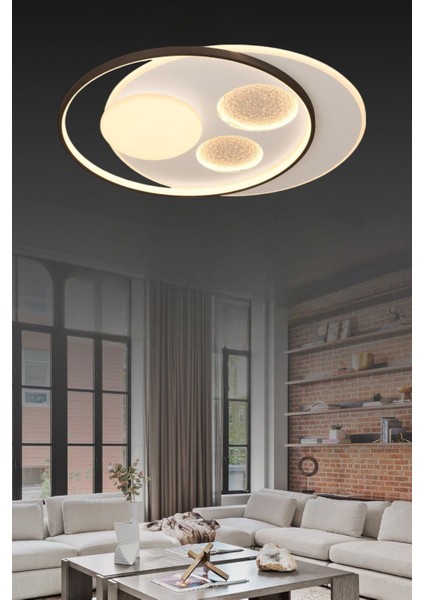 Oscar 50 cm Modern 3 Renk Işık (Beyaz Sarı Gün Işığı) Salon Yatak Odası Mutfak LED Avize