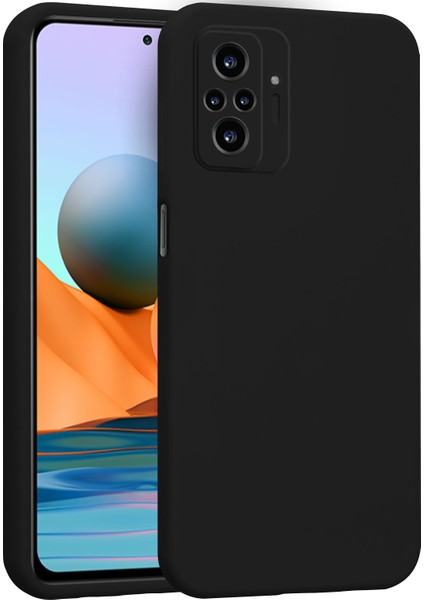 Xiaomi Redmi Note 10 Pro Kılıf Lansman Premium Silinebilir Siyah Silikon