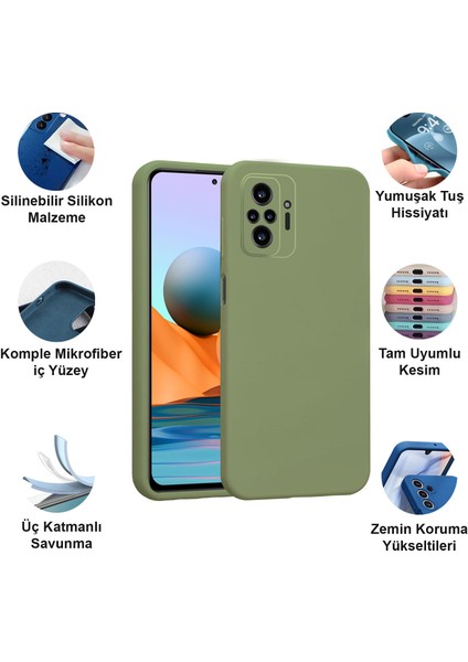 Xiaomi Redmi Note 10 Pro Kılıf Lansman Premium Silinebilir Silikon
