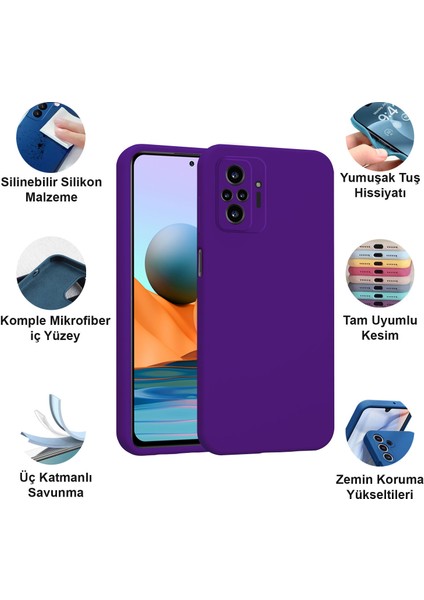 Xiaomi Redmi Note 10 Pro Kılıf Lansman Premium Silinebilir Silikon