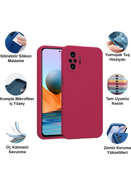 Xiaomi Redmi Note 10 Pro Kılıf Lansman Premium Silinebilir Silikon