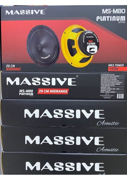 20CM Midrange Sarı Kasa 2024 Seri 400WAT 175RMS Kapak Hediyelidir