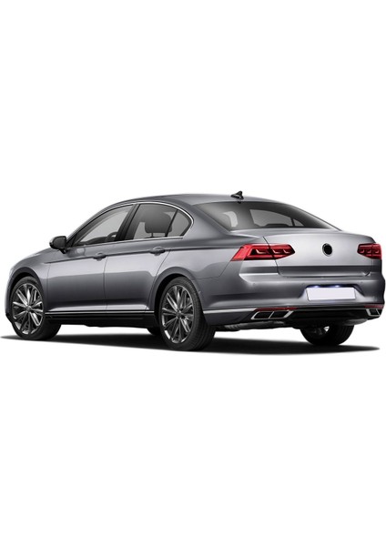S-Dizayn Vw Passat B8.5 Krom Egzoz Görünümü Difüzör 4'lü R Line 3 Parça 2019 ve Üzeri S-Dizayn indirimleri