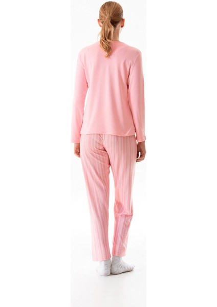 Yazı Baskılı Bisiklet Yaka 2 Li Pijama Takımı indirimleri