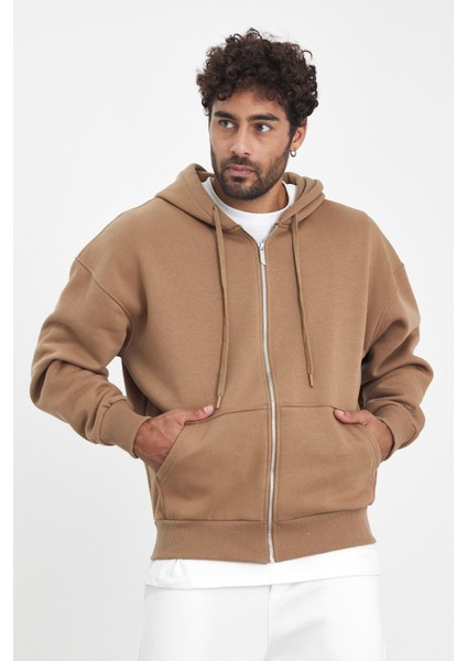 Üç Iplik Şardonlu Fermuarlı Sweat AF-K88505LNS