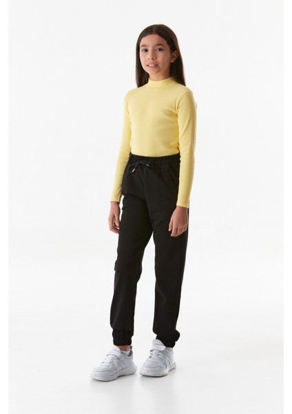 Beli Lastikli Jogger Kız Çocuk Eşofman Altı
