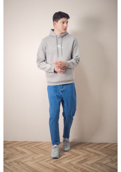 3 Iplik Ny Baskılı Kapüşonlu Sweatshirt modelleri