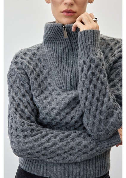 Yakası Fermuarlı Kazak fırsatları