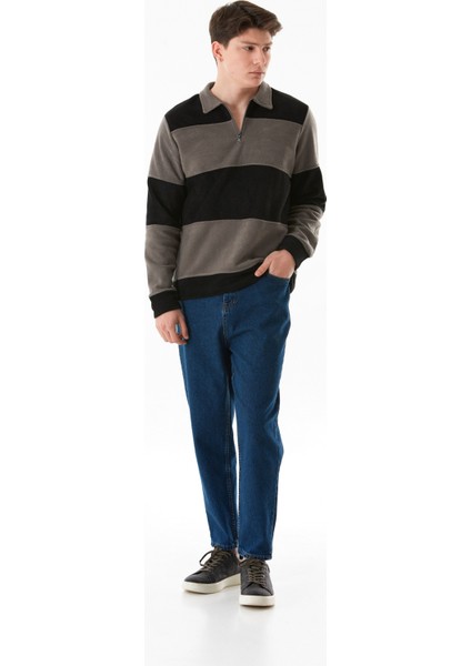 Düğmeli Boyfriend Jean Pantolon