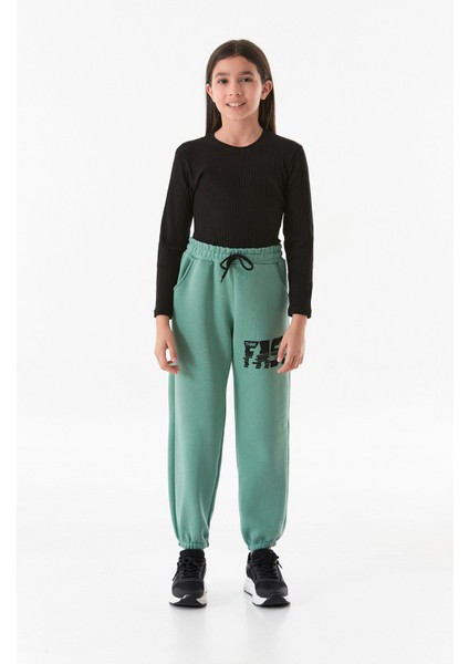 3 Iplik Fast Yazı Baskılı Jogger Unisex Çocuk Eşofman Altı