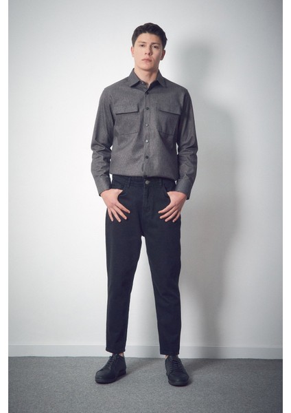 Düğmeli Boyfriend Jean Pantolon