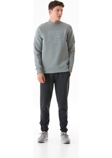 3 Iplik Established Yazı Nakışlı Dik Yaka Sweatshirt fiyatları