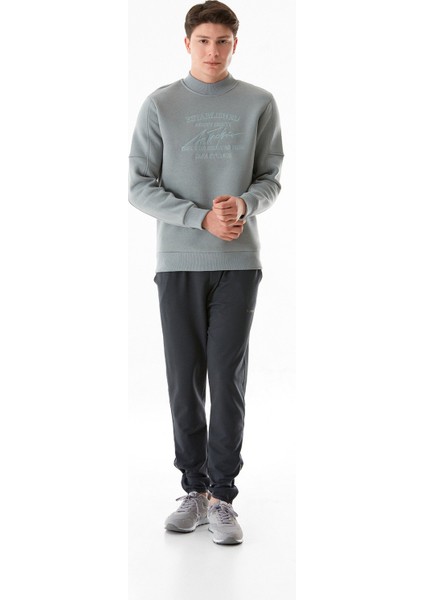 3 Iplik Established Yazı Nakışlı Dik Yaka Sweatshirt modelleri